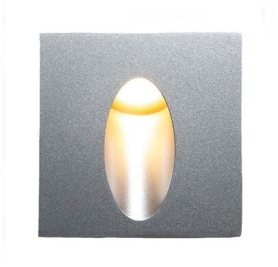 Recessed LED Step Light with Flat Cover Face Mounted